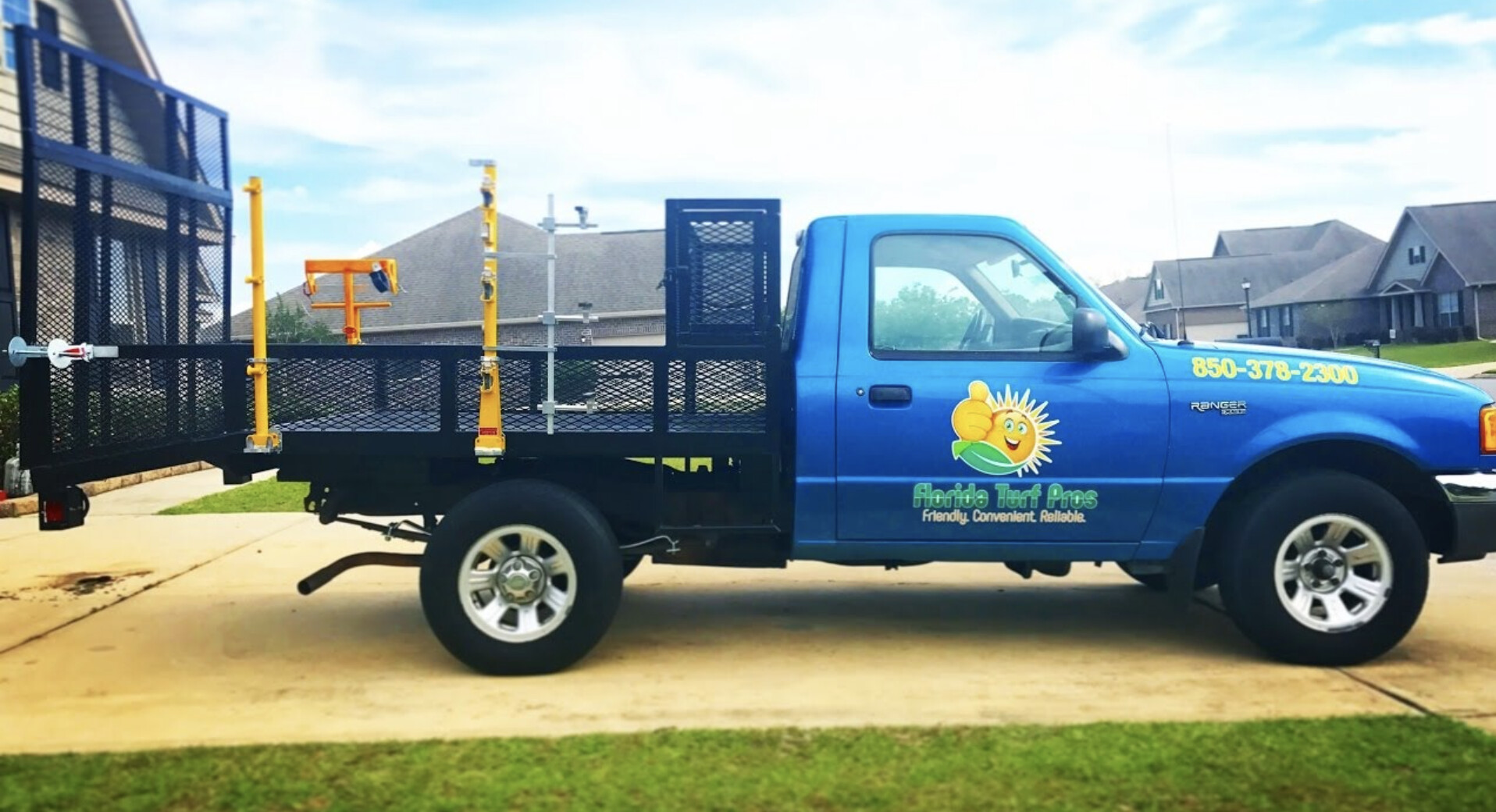 The original Florida Turf Pros work truck